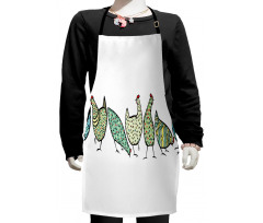 Farm Hen with Ornaments Kids Apron