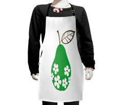 Fruit with Daisy Flower Blooms Kids Apron