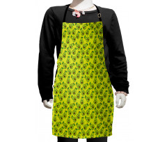 Happy Smiling Fruits Cartoon Kids Apron