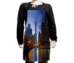 Chicago Riverside at Night Kids Apron