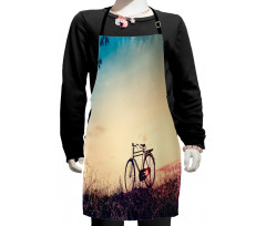 Sunset Bicycle Pastel Kids Apron