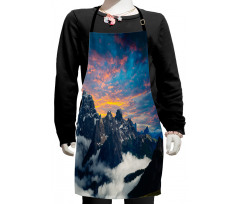 Alpine Clouds Foggy Kids Apron