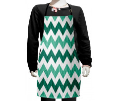 Pastel Chevrons Green Kids Apron