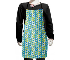 Abstract Squares Dots Kids Apron