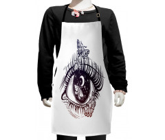 Woman Eye with a Butterfly Kids Apron