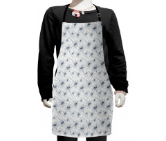 Hand Drawn Flower Branches Kids Apron