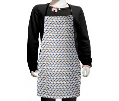 Retro Style Circles Dots Kids Apron