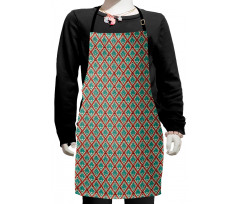 Retro Geometric Pattern Kids Apron