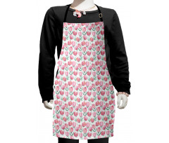 Watercolor Pink Tones Flower Kids Apron