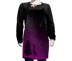 Night Silhouette Star Kids Apron