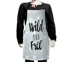 Wild and Free Typography Kids Apron