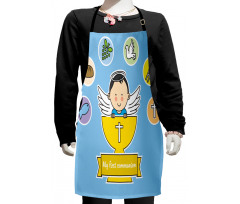 Grapes Cup Bread Kids Apron