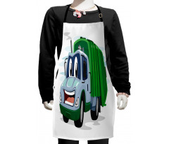 Funny Trash Truck Kids Apron