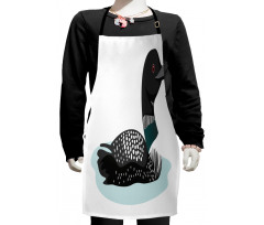 Digitally Generated Loon Kids Apron