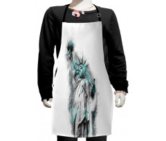 Lady Liberty Geometric Art Kids Apron