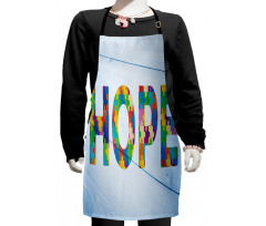 Message of Hope Calligraphy Kids Apron