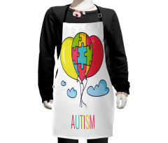 Colorful Cartoon Balloon Sky Kids Apron