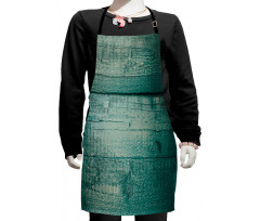 Wooden Grungy Background Kids Apron