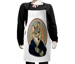 Bohemian Wolf Kids Apron