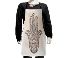 Palm Shaped Folk Ornate Kids Apron