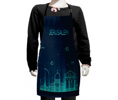 Detailed Modern Skyline Kids Apron