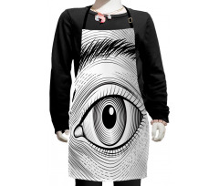 Macro Outline of Humans Eye Kids Apron