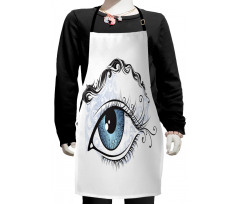 Eye Drawing with Curves Kids Apron