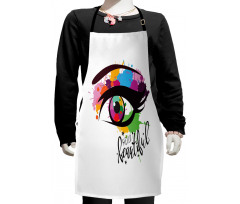 Abstract Hello Calligraphy Kids Apron