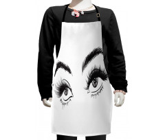 Sketchy Monochromatic Art Kids Apron