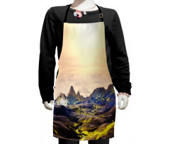 Graphical Icelandic Scenery Kids Apron