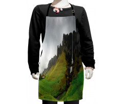 Waterfall Rocky Formations Kids Apron