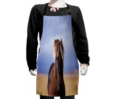 Close up Horse Silhouette Kids Apron