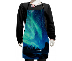 Gloomy Borealis Atmosphere Kids Apron