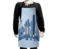 Doodle Urban Theme Kids Apron