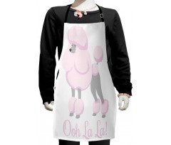 Poodle and Typography Kids Apron