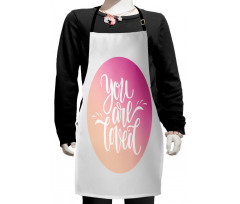 Calligraphy in Ombre Kids Apron