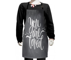 Text on Chalkboard Kids Apron