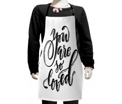 Bold and Curvy Font Kids Apron