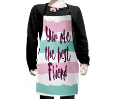 Handwritten Bold Text Kids Apron