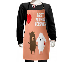 Doodle Bear and Rabbit Kids Apron