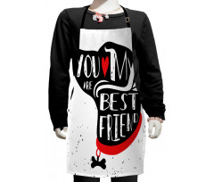 Text in a Dog Portrait Kids Apron