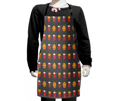 Smiling Fast Food Kids Apron