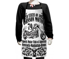 Old Racer Motorcycle Kids Apron