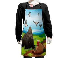 Cartoon Animalistic Kids Apron