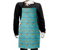 Bubbly Underwater Items Kids Apron