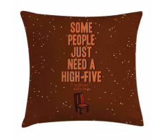 Funny High 5 in Face Words Pillow Cover