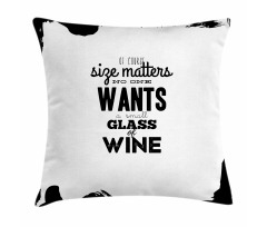 Funny Drinking Words Wine Pillow Cover