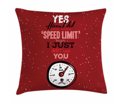 Hilarious Speed Limit Words Pillow Cover