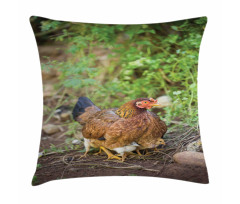 Chicken on Babies Pillow Cover