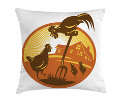 Retro Countryside Pillow Cover